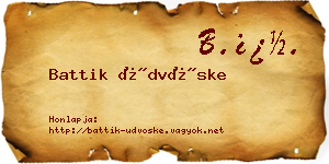 Battik Üdvöske névjegykártya